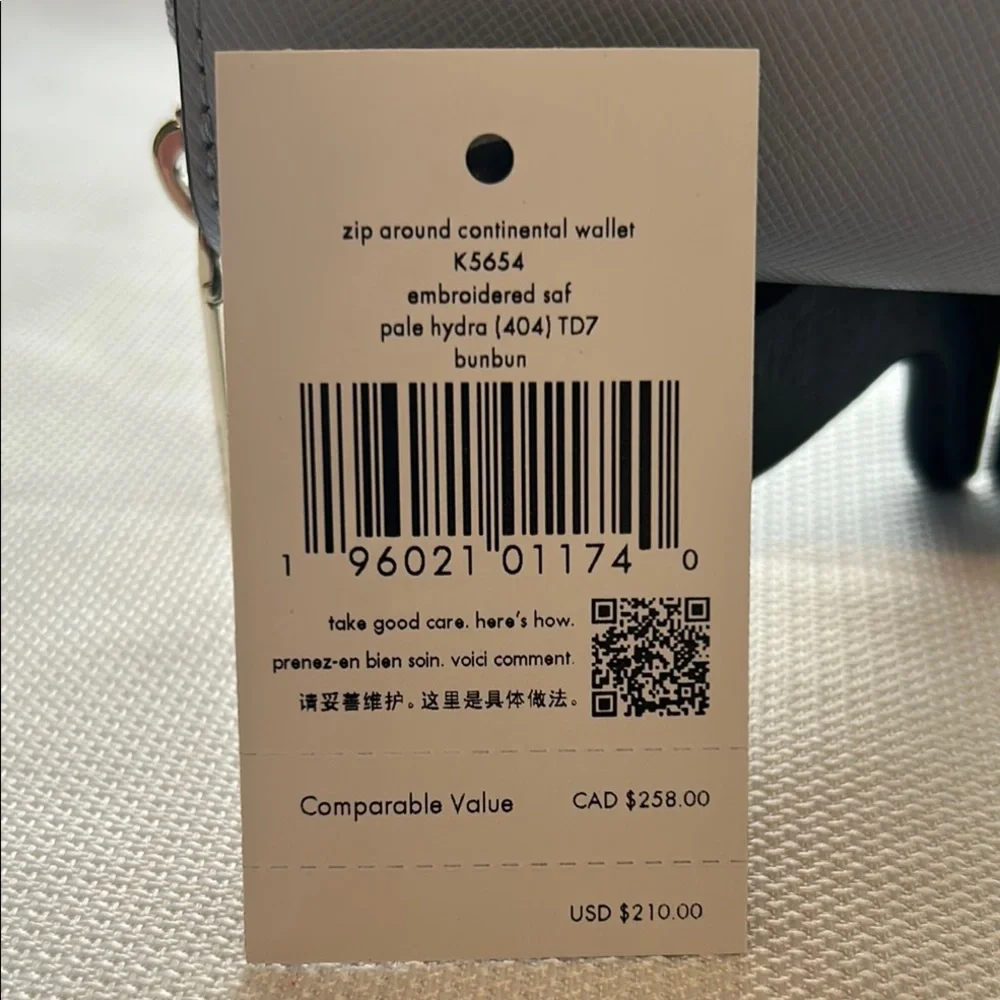 Kate Spade Bunbun Bunny Continental Embroidered Saffiano Leather Wallet NWT!! - Picture 2 of 8